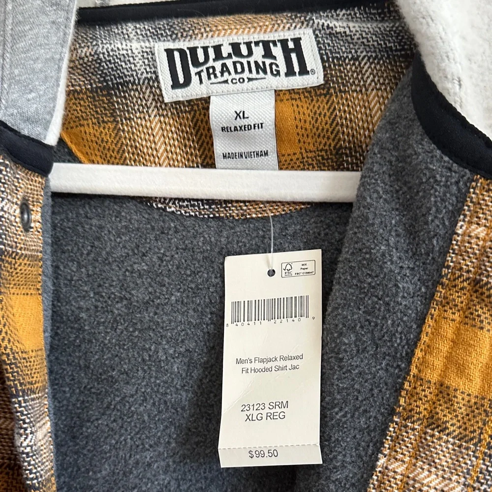 Mens XL Duluth Trading Co Flapjack Relaxed Fit Hooded Shirt/Jacket - Picture 2 of 7